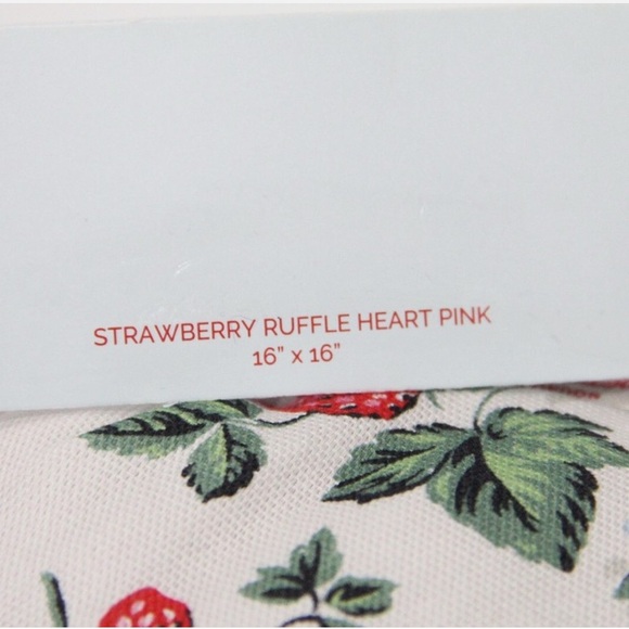 Cath Kidston London Strawberry Heart Ruffle Cushion - Picture 12 of 12